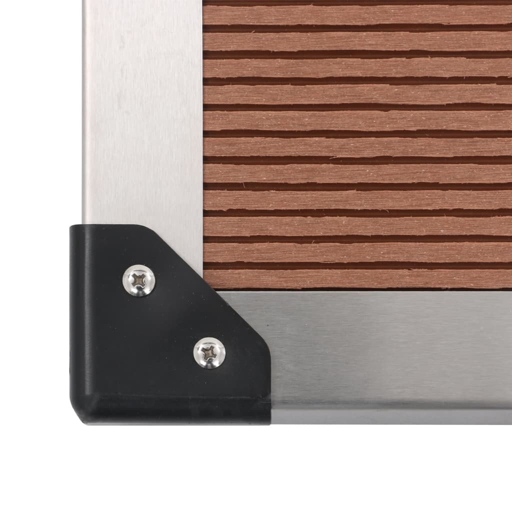 Outdoor Shower with Tray WPC Stainless Steel